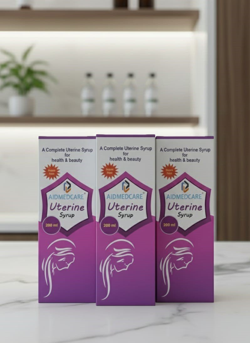 aidmed care uterine syrup 30 days complete uterine care course (3 pack – 200 ml × 3)