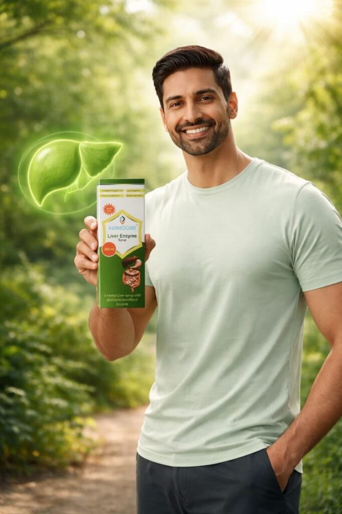 aidmed care liver enzyme syrup 30 days complete liver detox & repair course (3 pack – 200 ml × 3)